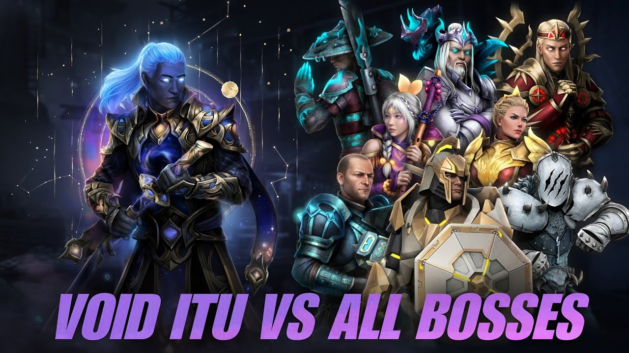 Void ITU 🌌 vs All Bosses ☠️🔥 of Story Mode | Shadow Fight 4 : Arena
