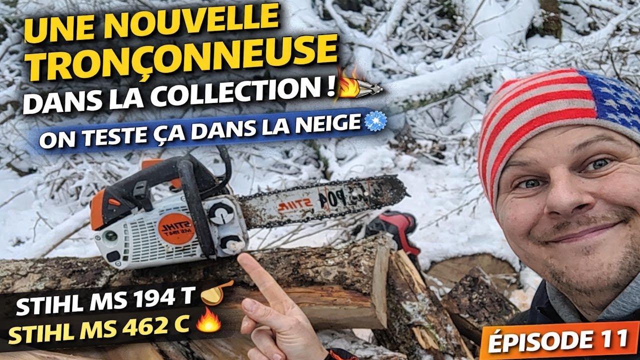 🌲Affouage 2025/2026🌲❄️🔥 STIHL MS 462C / STIHL MS 194T 🔥arrive à la maison ! Test dans la neige ❄️