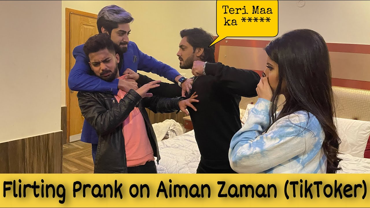 Flirting Prank On Tik Tok Couple Aiman Zaman & Mujtaba Lakhani | Prank in Pakistan
