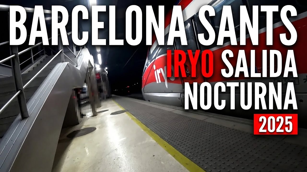 BARCELONA SANTS SALIDA TRENES AVE RENFE 103 VELARO IRYO 2025