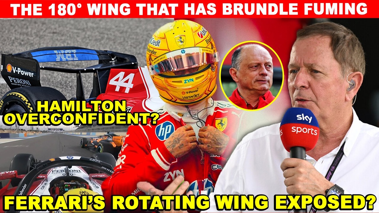 Martin Brundle SLAMS Lewis Hamilton after Ferrari’s 180° WING STUNT: It’s a Gimmick! - Bahrain test