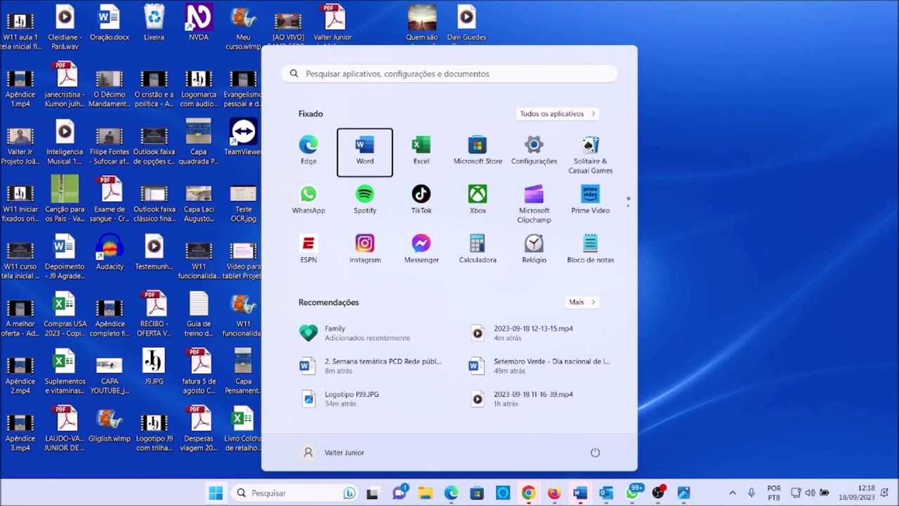 Curso de Windows 11 com NVDA: Aula 3 – O menu Iniciar.