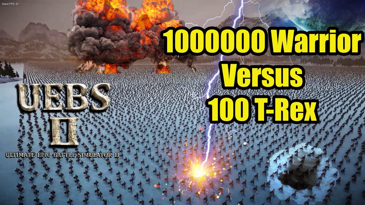 1000000 Warrior and  T-Rex battle simulation | Ultimate Epic Battle simulation 2