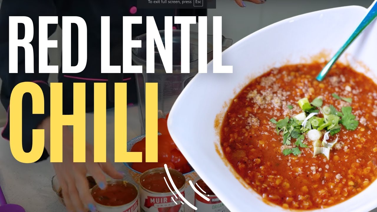 Red Lentil Chili - Hearty and Heart Healthy!