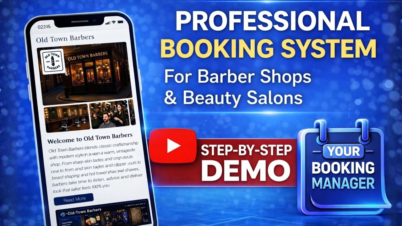 Professional Booking System for Barbers & Beauty Salons | Step-by-Step Booking Demo