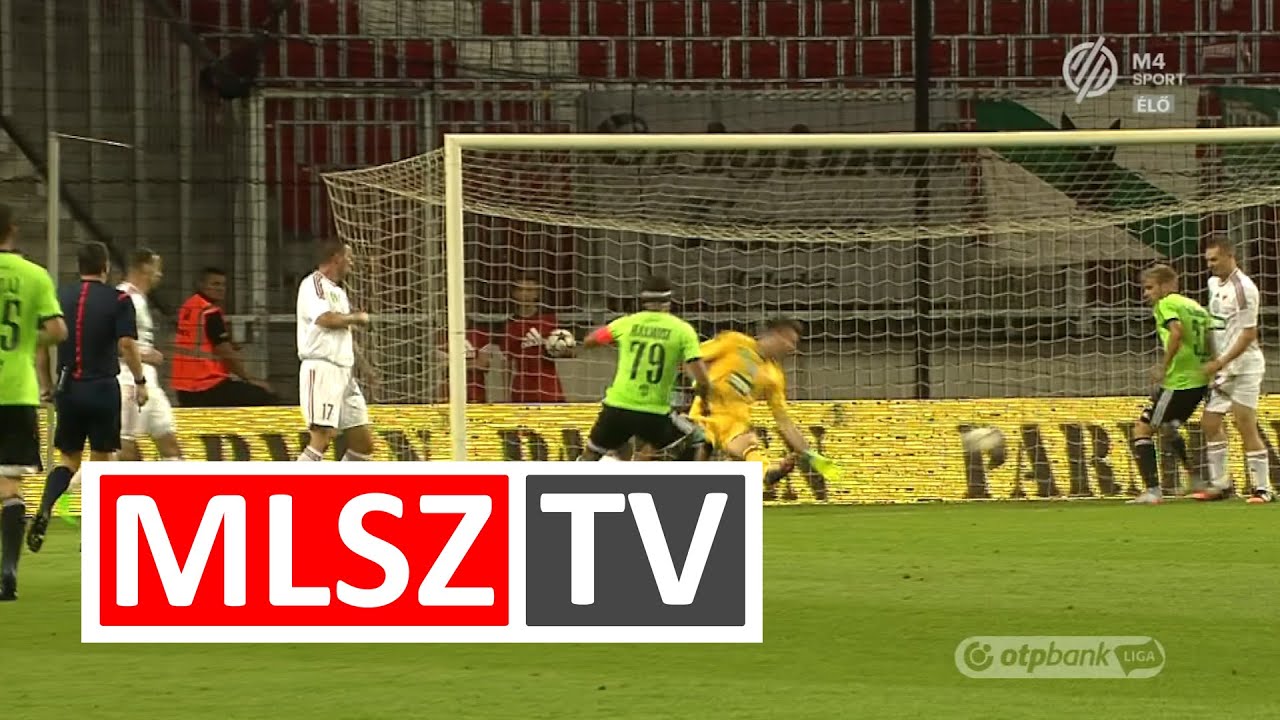 Halmosi P&eacute;ter g&oacute;lja a DVSC-TEVA - Swietelsky Halad&aacute;s m&eacute;rkőz&eacute;sen