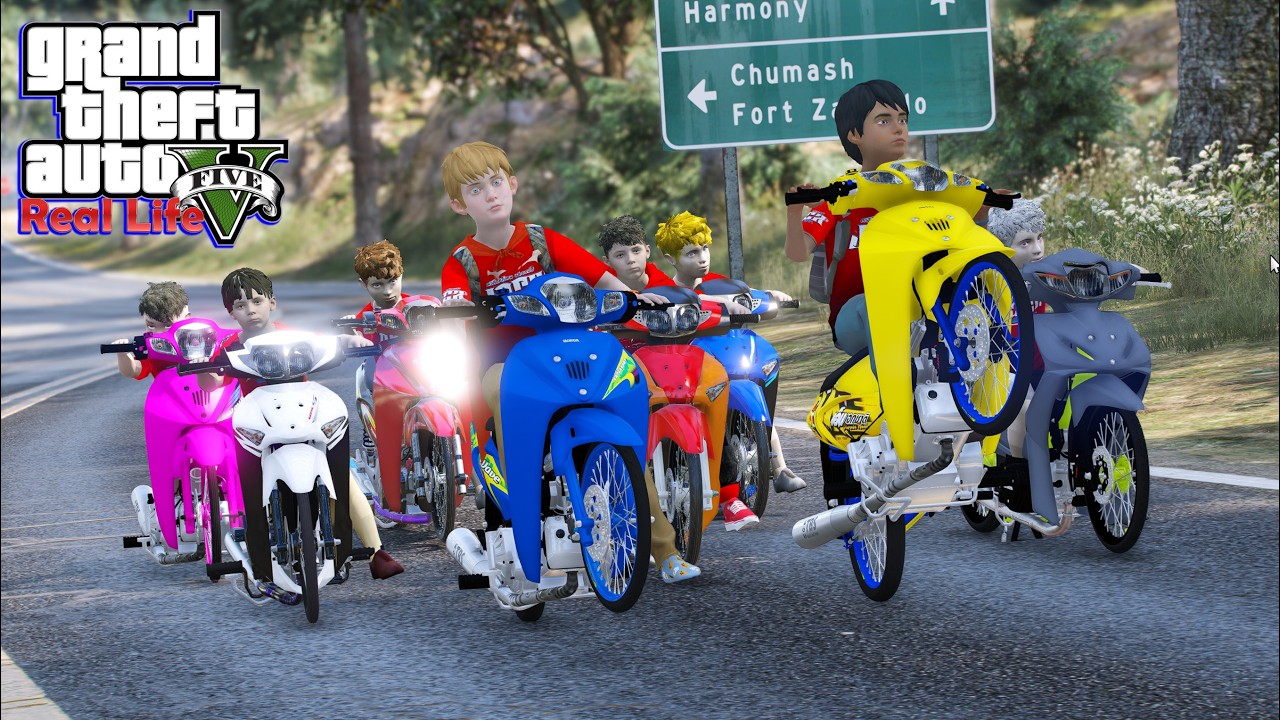 GTA V MOD (Real Life) โนบิตะและเพื่อนๆ ออกทริปผีตาโขน เล่นแบบชีวิตจริง EP.90 #252