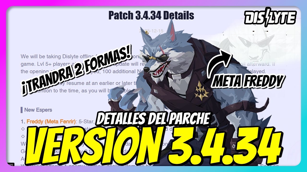 ¡¿Meta Freddy tendrá una transformación?! | Detalles del Parche 3.4.34 | Dislyte