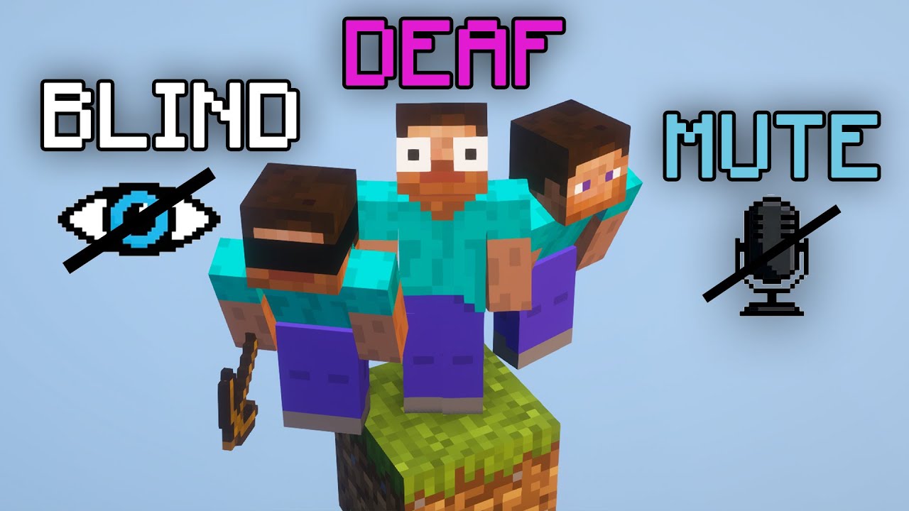 One Block Skyblock But We're Blind, Deaf, and Mute