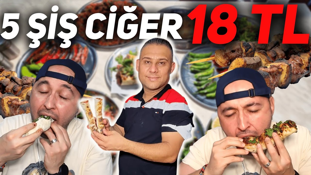 5 ŞİŞLİ CİĞER DÜRÜM 18 TL!!! TARSUS SOKAK LEZZETLERİ