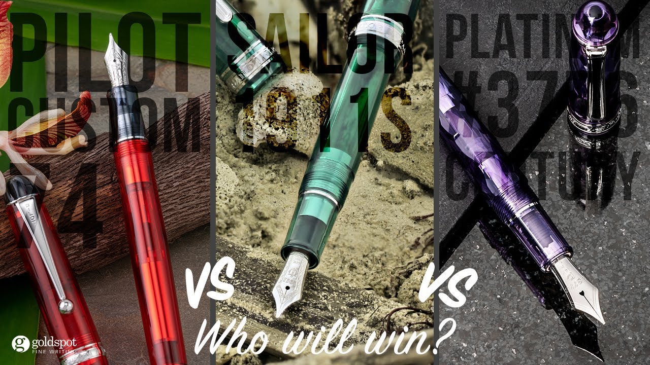 Pilot Custom 74 против Sailor 1911S против Platinum 3776 Century Fountain Pens