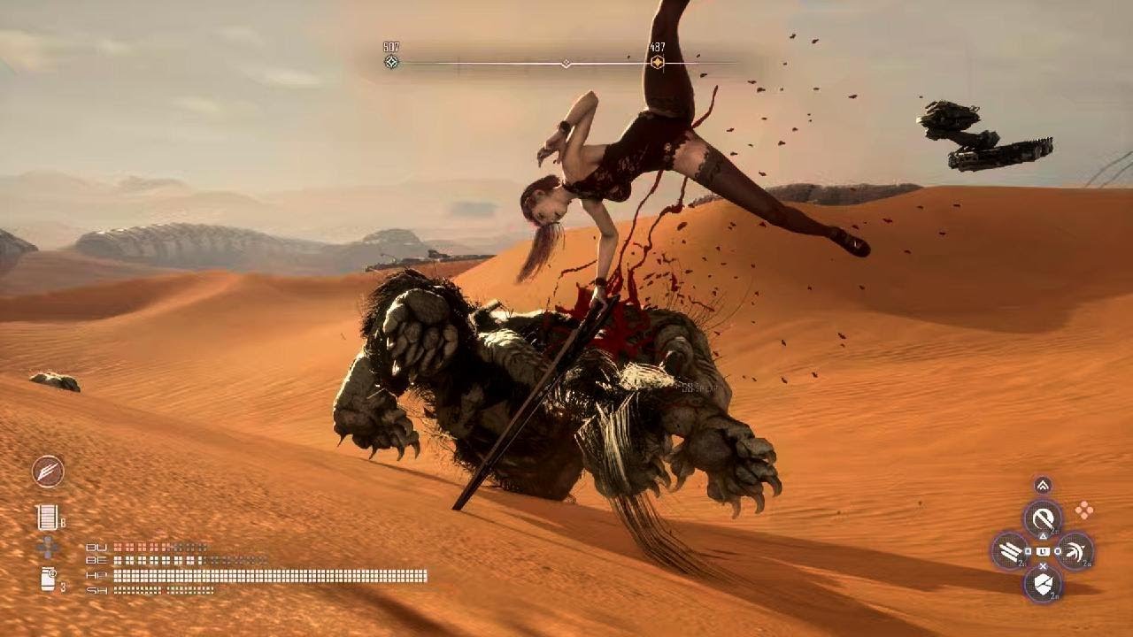 Stellar Blade - Wrecking open-world desert foes - stealth, ranged, & melee - February 2025