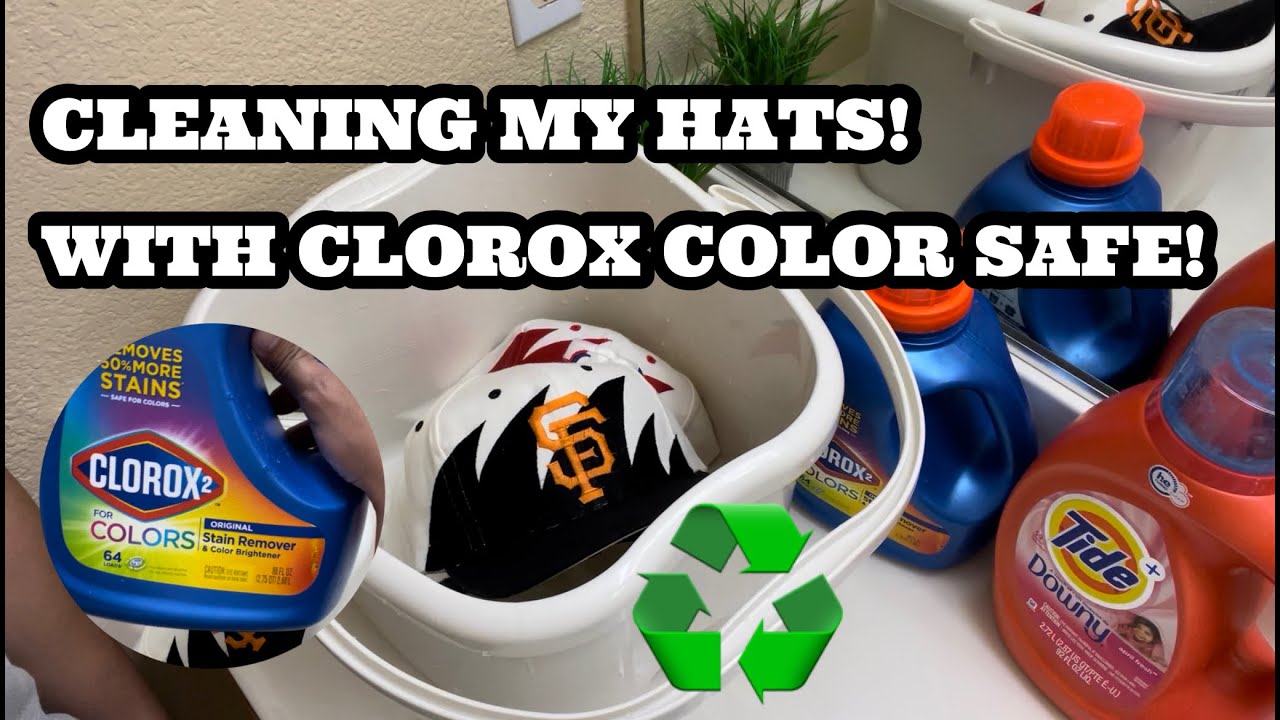 CLEANING MY HATS WITH CLOROX2 FOR COLORS! EFFECTIVE AND SAFE!