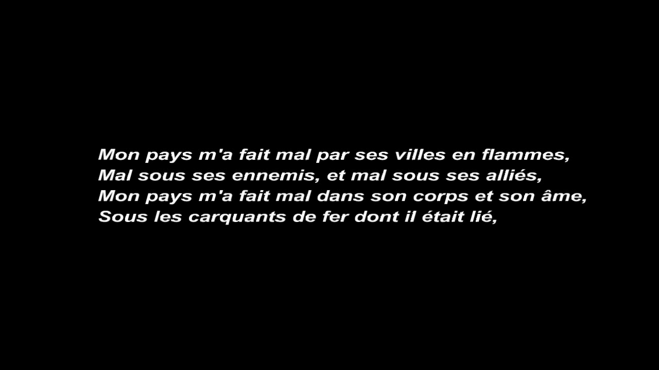 Triste Constat - Mon pays ma fait mal