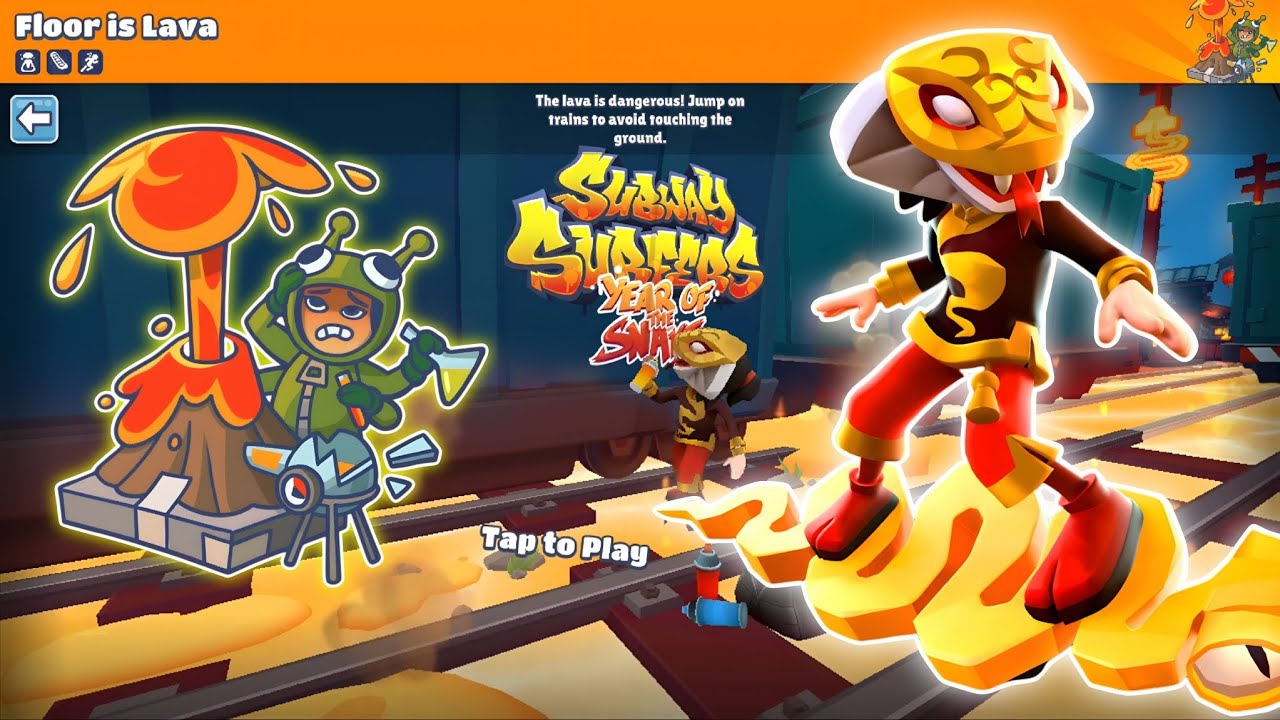 Subway Surfers FLOOR IS LAVA Luoyang 2025 ( Year Of The Snake) - Subway Surfers No Floor Challenge!