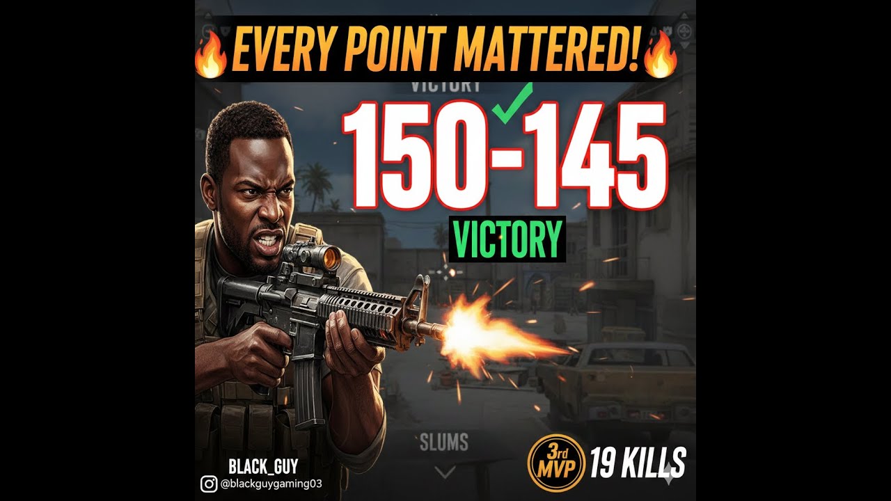 EVERY POINT MATTERED! 🔥 150-145 Slums Domination Clutch (19 Kills)