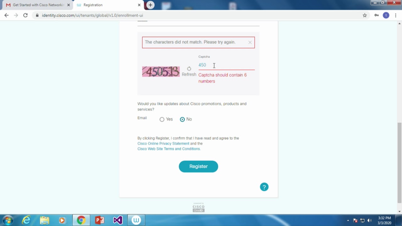 How to signup Cisco NetAcad