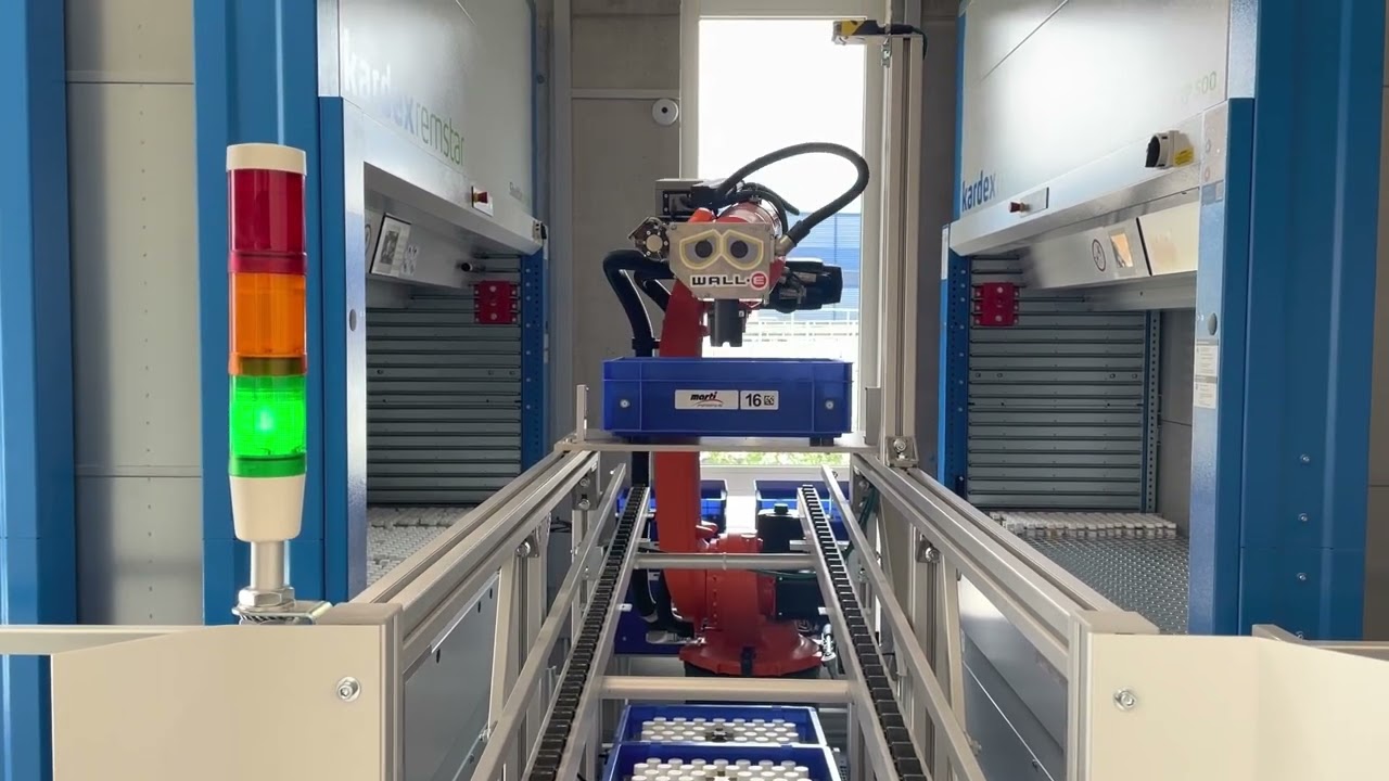 Roboterlösung zum Ein- und Auslagern von Musterfläschchen | Luzi AG