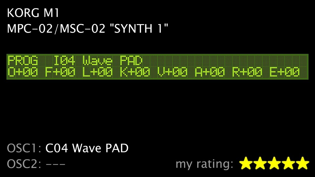 KORG M1 Card Set MPC-02/MSC-02 