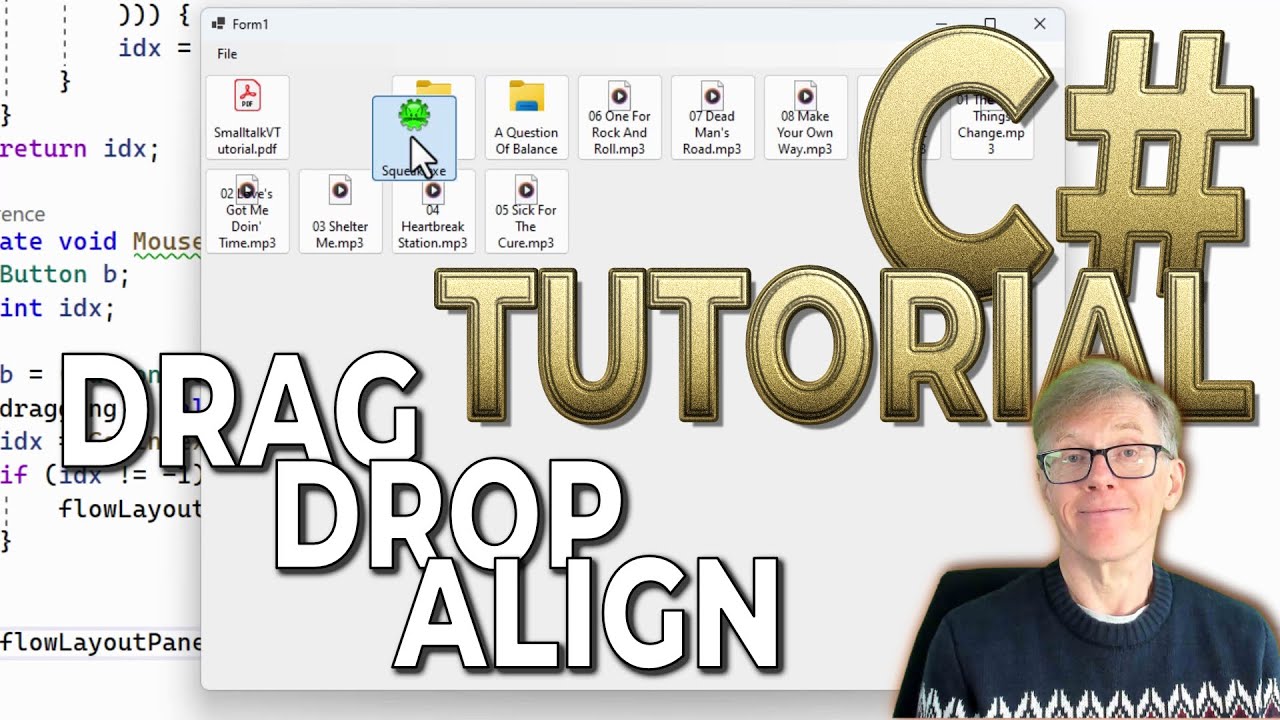 Учебное пособие по C#: добавление перетаскиваемых кнопок автоматического выравнивания в ваши прог...