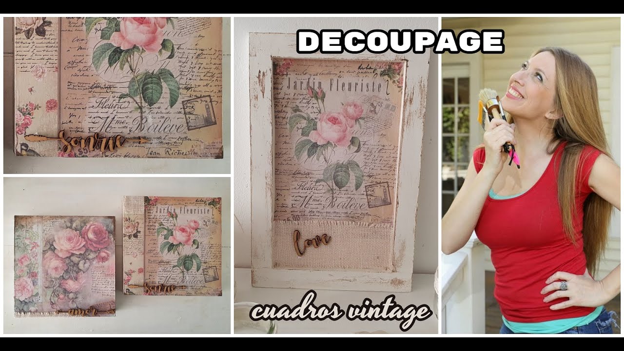 Como hacer cuadros vintage con decoupage ♥ Marina Capano