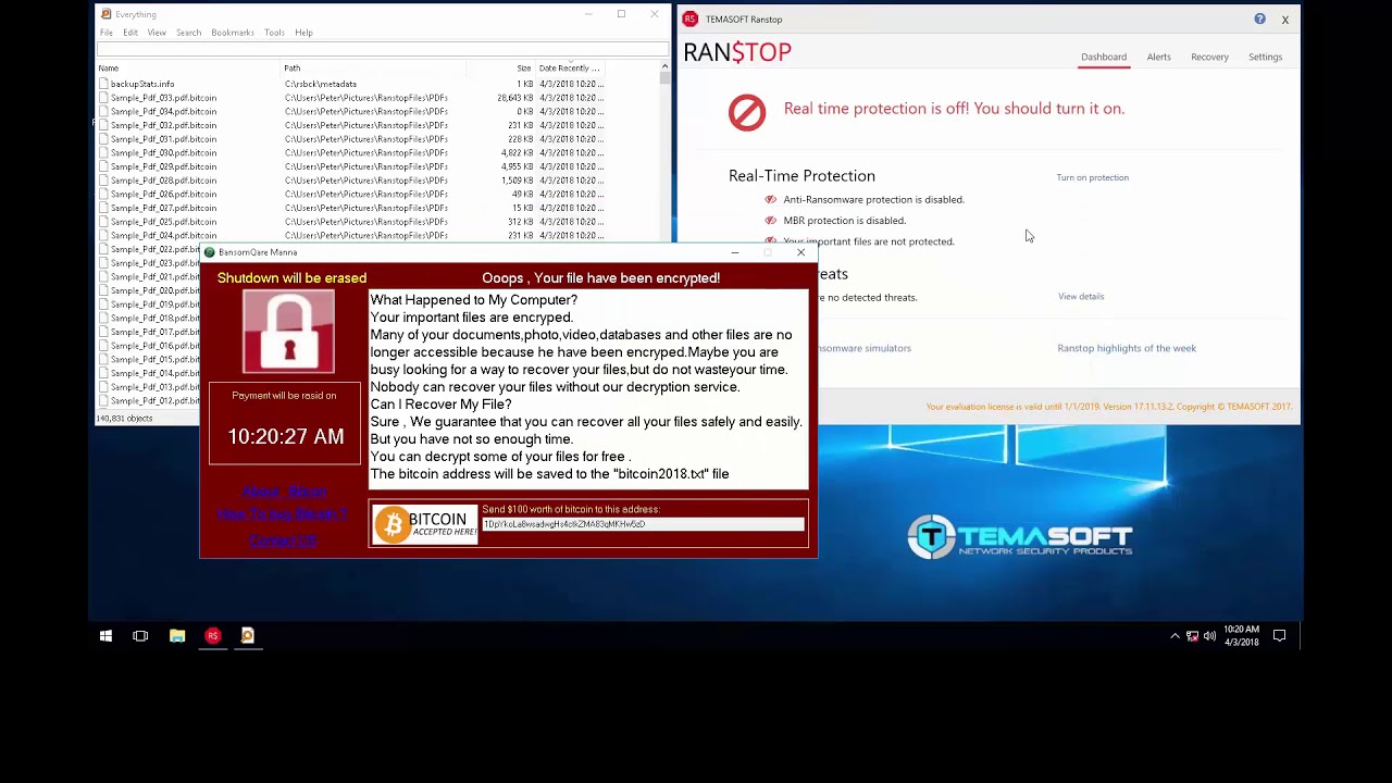 TEMASOFT Ranstop blocks Bansomqare Wanna ransomware