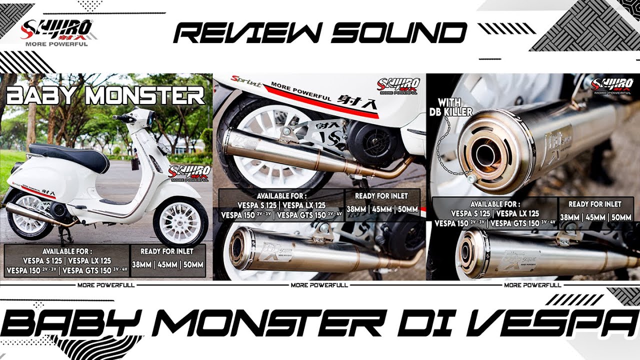 SHIJIRO RACING EXHAUST SYSTEM - TYPE BABY MONSTER FOR VESPA 150