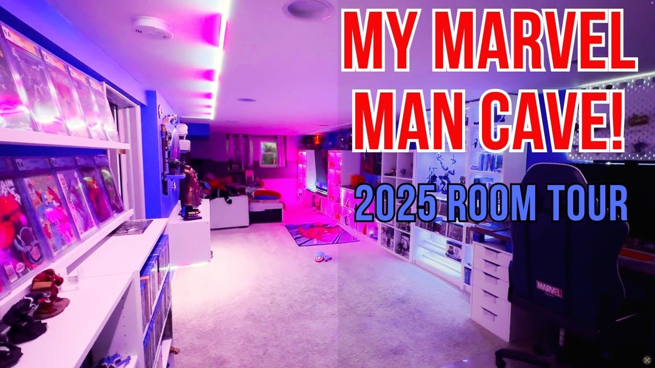 MARVEL MAN CAVE 2025 ROOM TOUR! | Ultimate Collector's Home Decor & Setup Inspiration