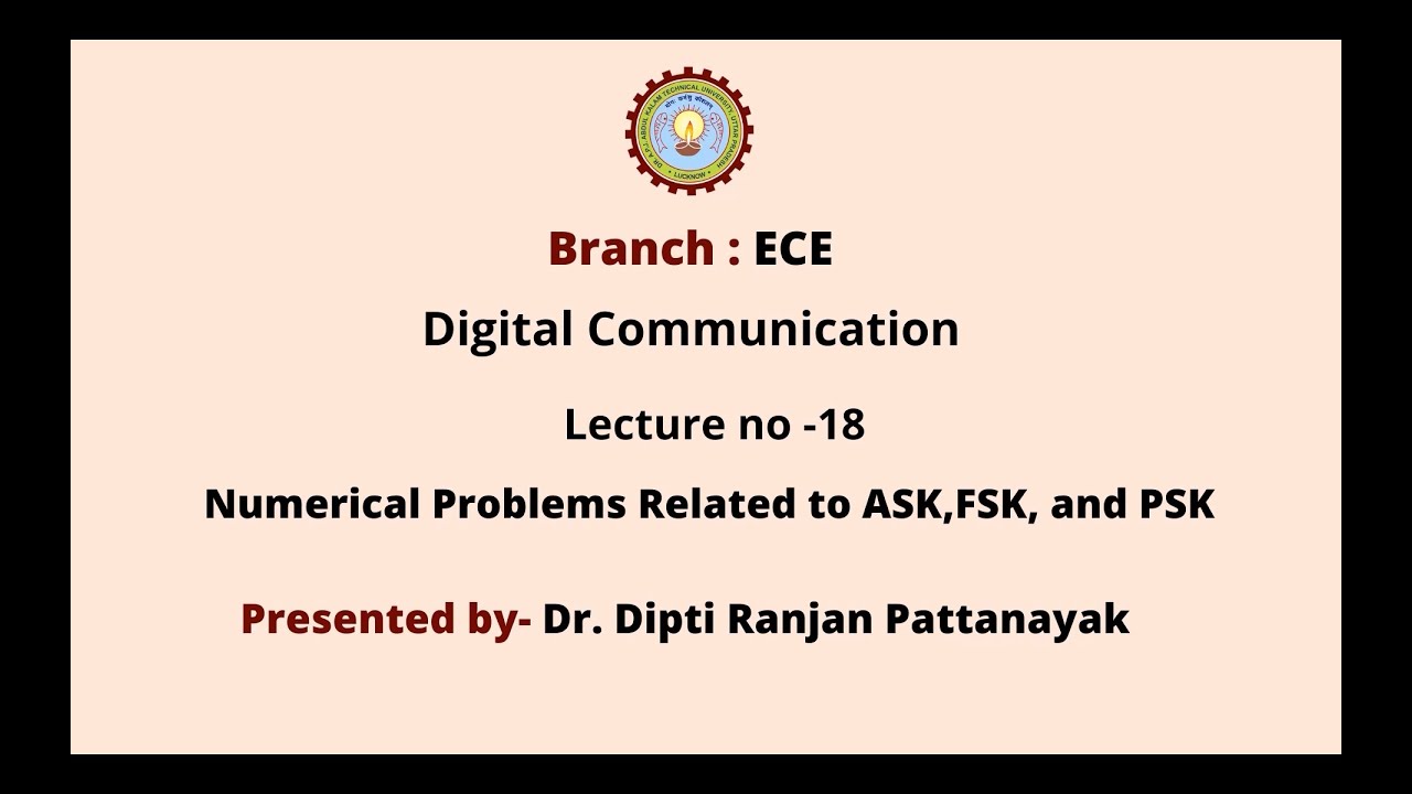 Digital Communication | Numerical Problems Related to ASK, FSK and PSK | AKTU Digital Education