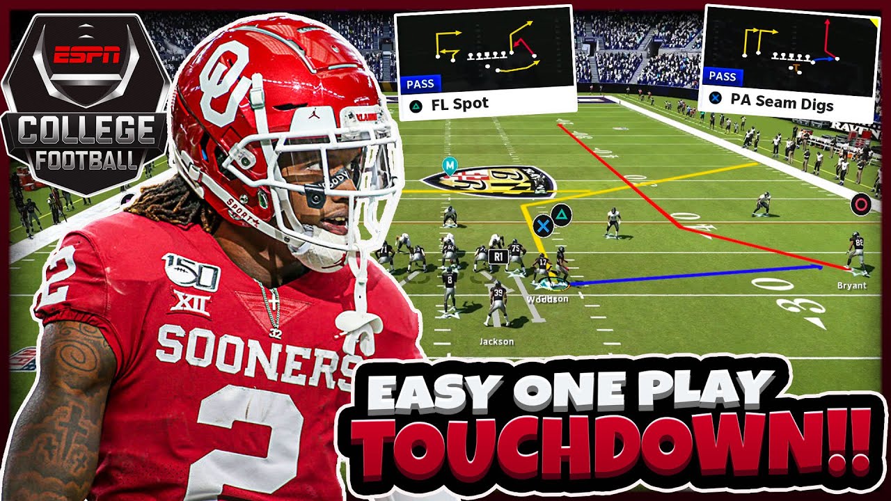 Простой тачдаун в одной игре Madden 21💣!! (Атака в NCAA)