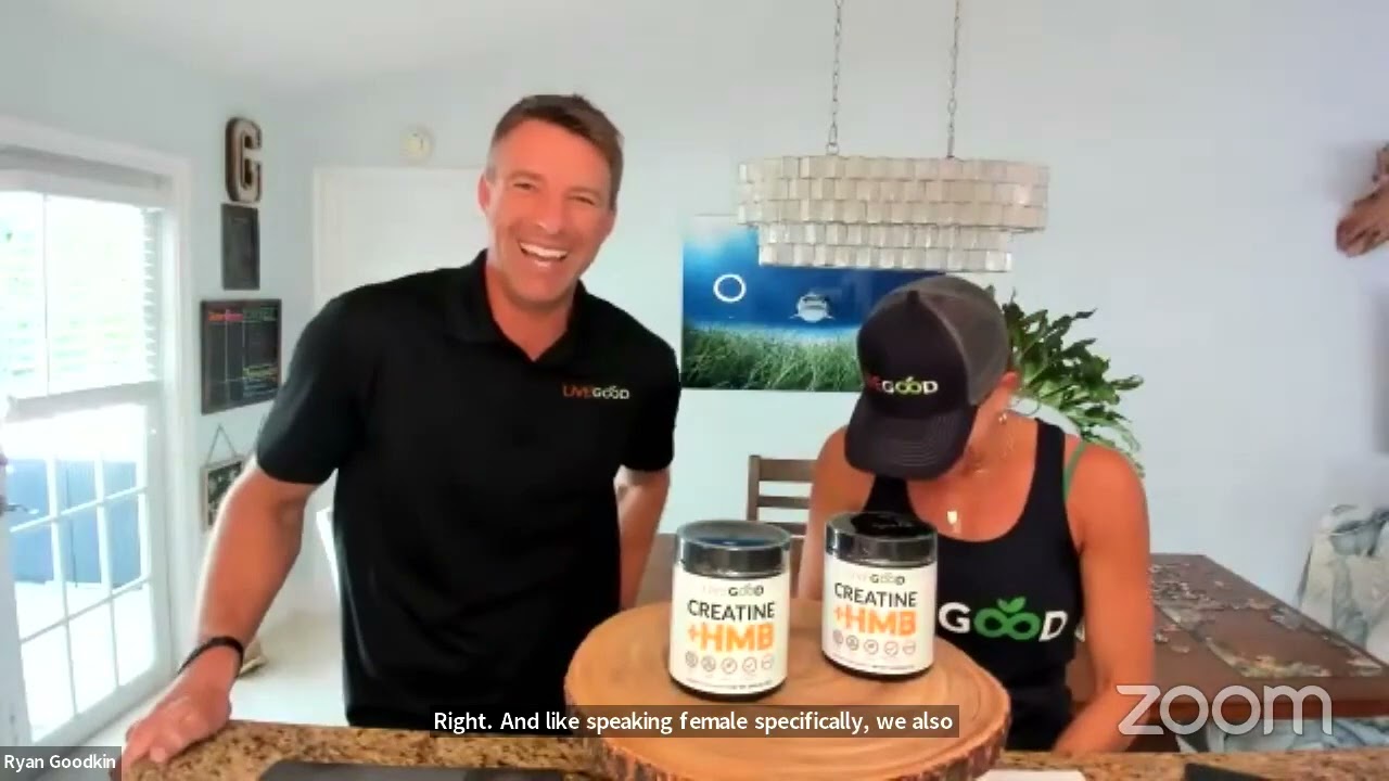 LiveGood Creatine + HMB Focus Zoom Dr Ryan Goodkin & Lisa Goodkin