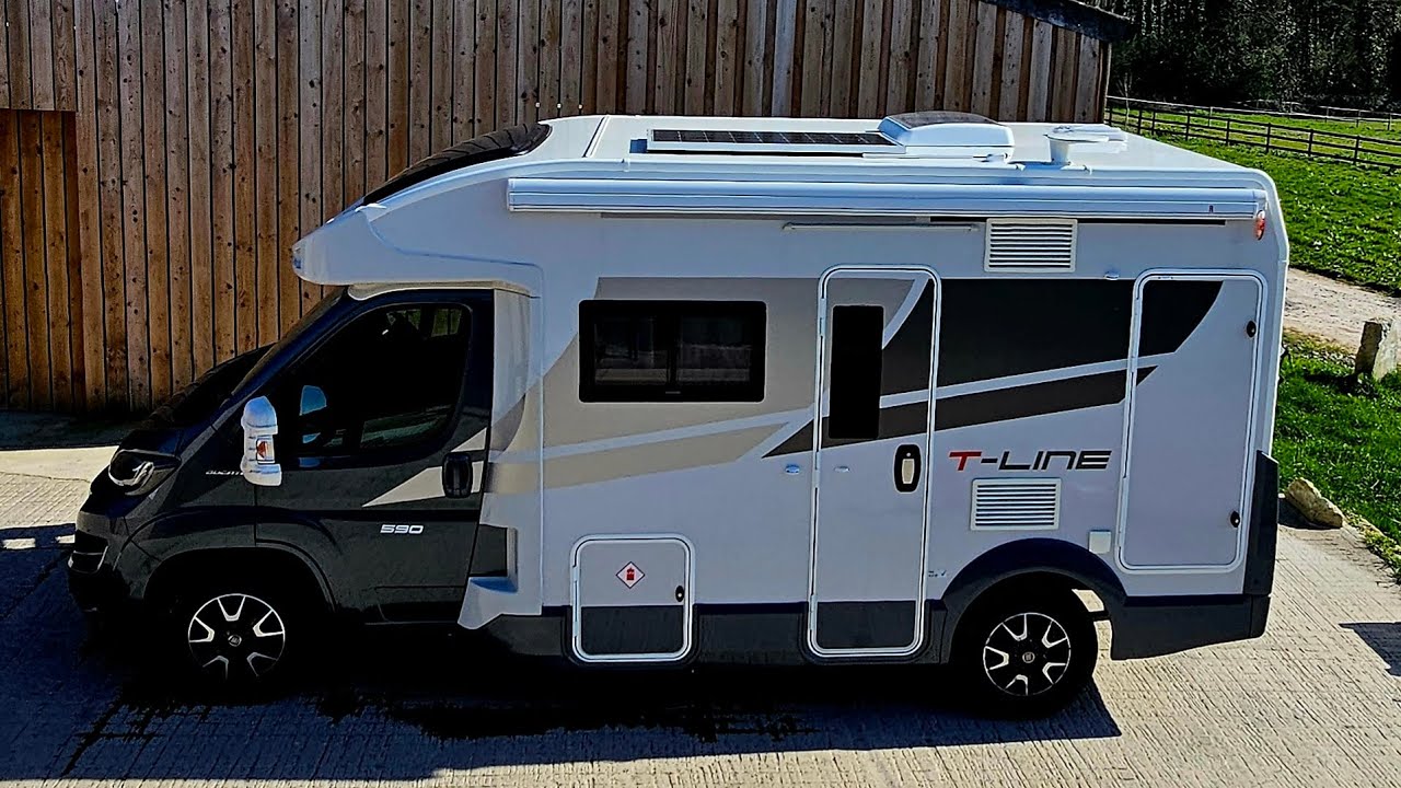 For Sale RollerTeam T Line 590 2020 4 berth/belts 10k BBQ/shower point bike rack 5.99m 3500kgs