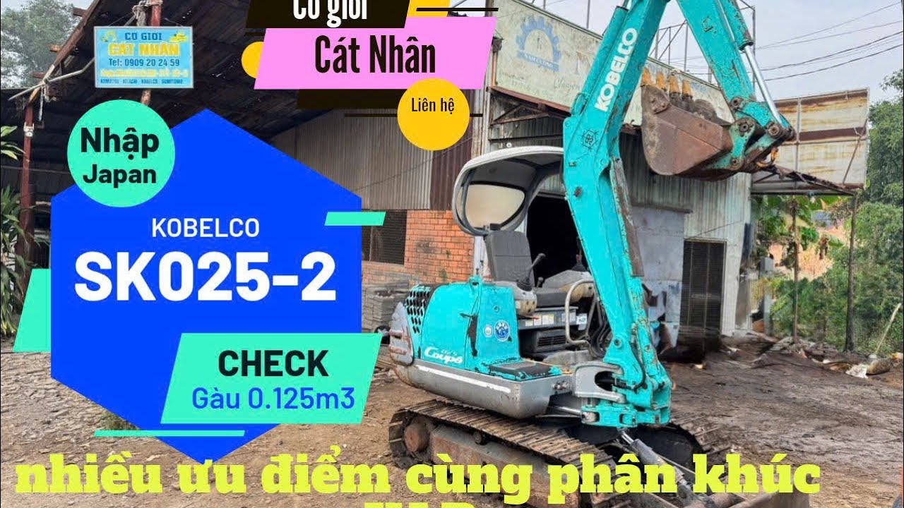 Xe đào kobelco SK025-2 nhập khẩu, quá nhiều ưu điểm trong cùng phân khúc