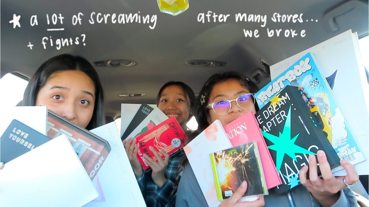 kpop album shopping then album unboxing with my army besties (day 143)