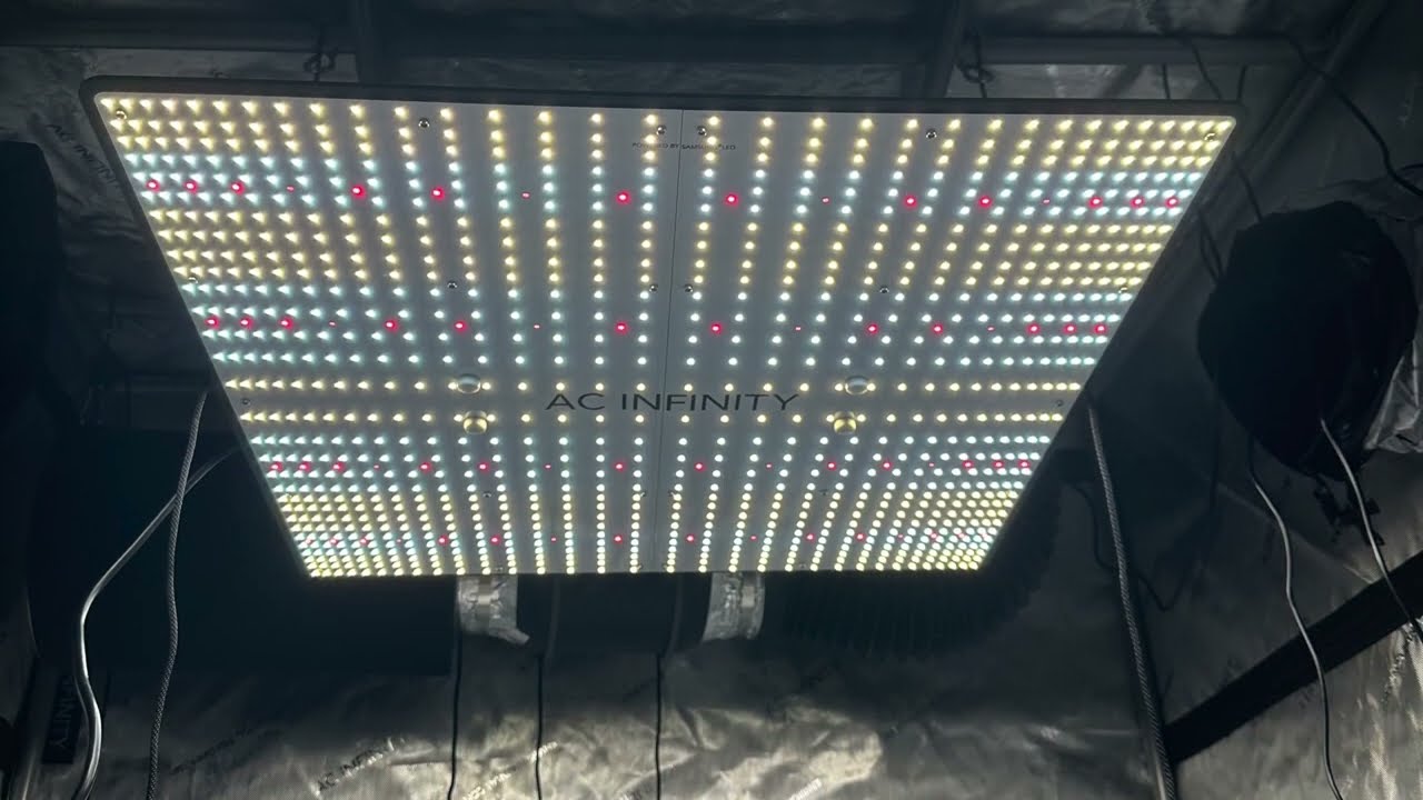 Light Setup - AC Infinity IONBOARD S44 - 400W Full Spectrum LED Grow Light for 4x4 Coverage