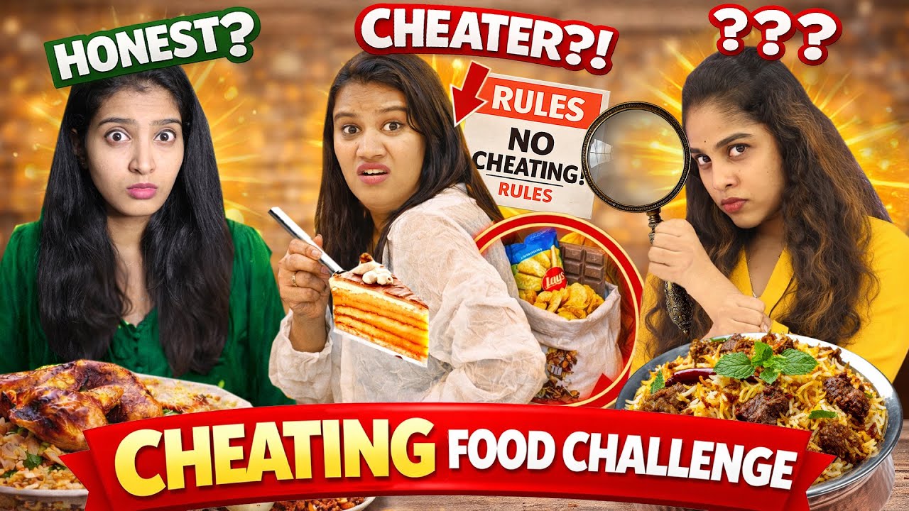 NO EYES CHEATING FOOD CHALLENGE 🤩 | CHEAT ചെയ്ത് പണി കിട്ടി 😂 | PULLOTHI