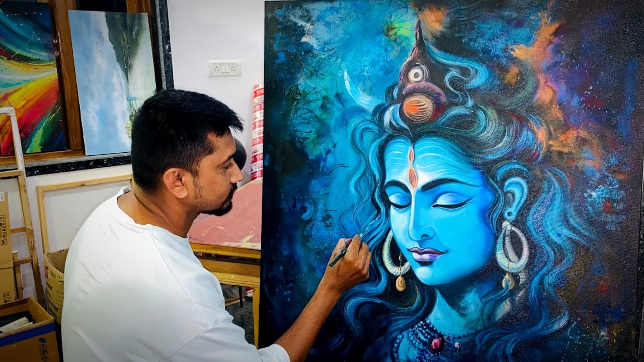 Lord Shiva || Mahadev Painting// Acrylic On Canvas🎨 by nelson sinda