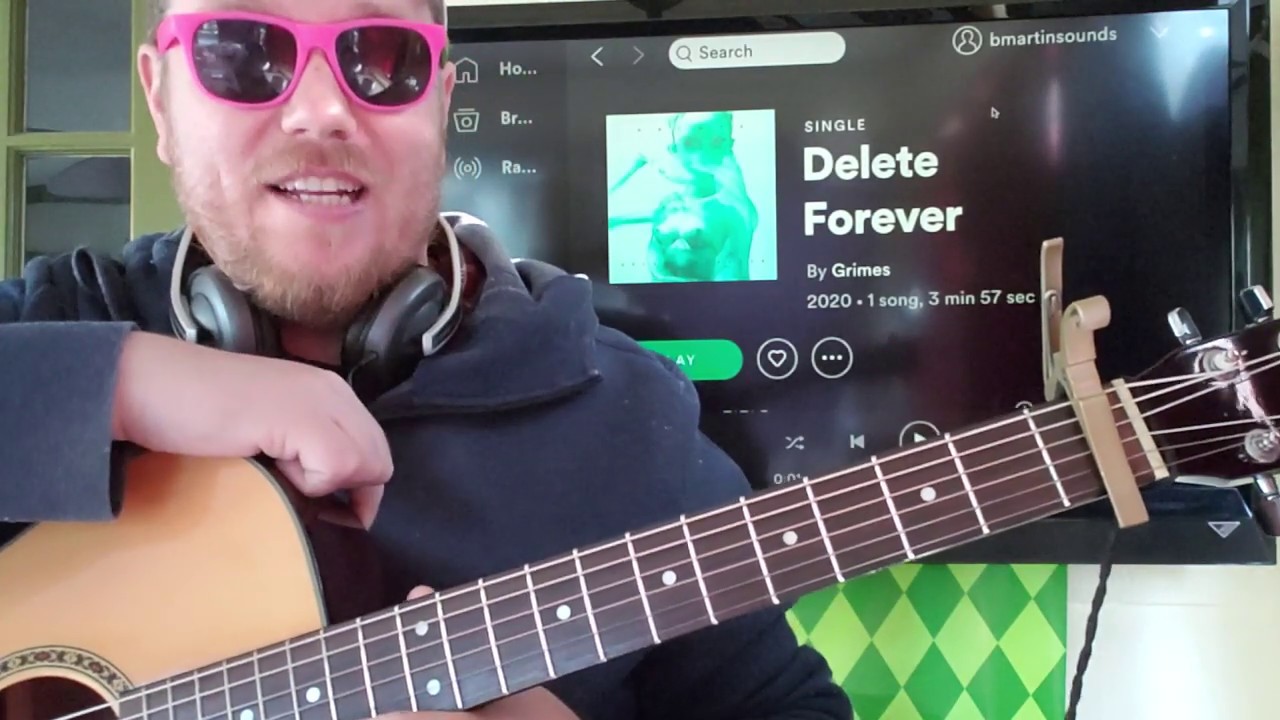 How To Play Delete Forever Grimes // guitar tutorial beginner lesson easy chords
