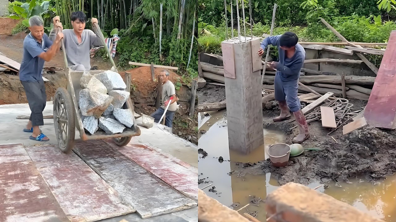 A man hires workers to renovate his rural hometown.