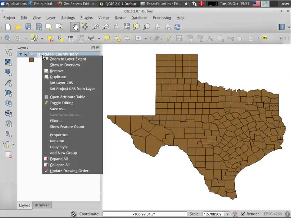 Creating WMS with GeoServer on OSGeo Live Virtual Machine