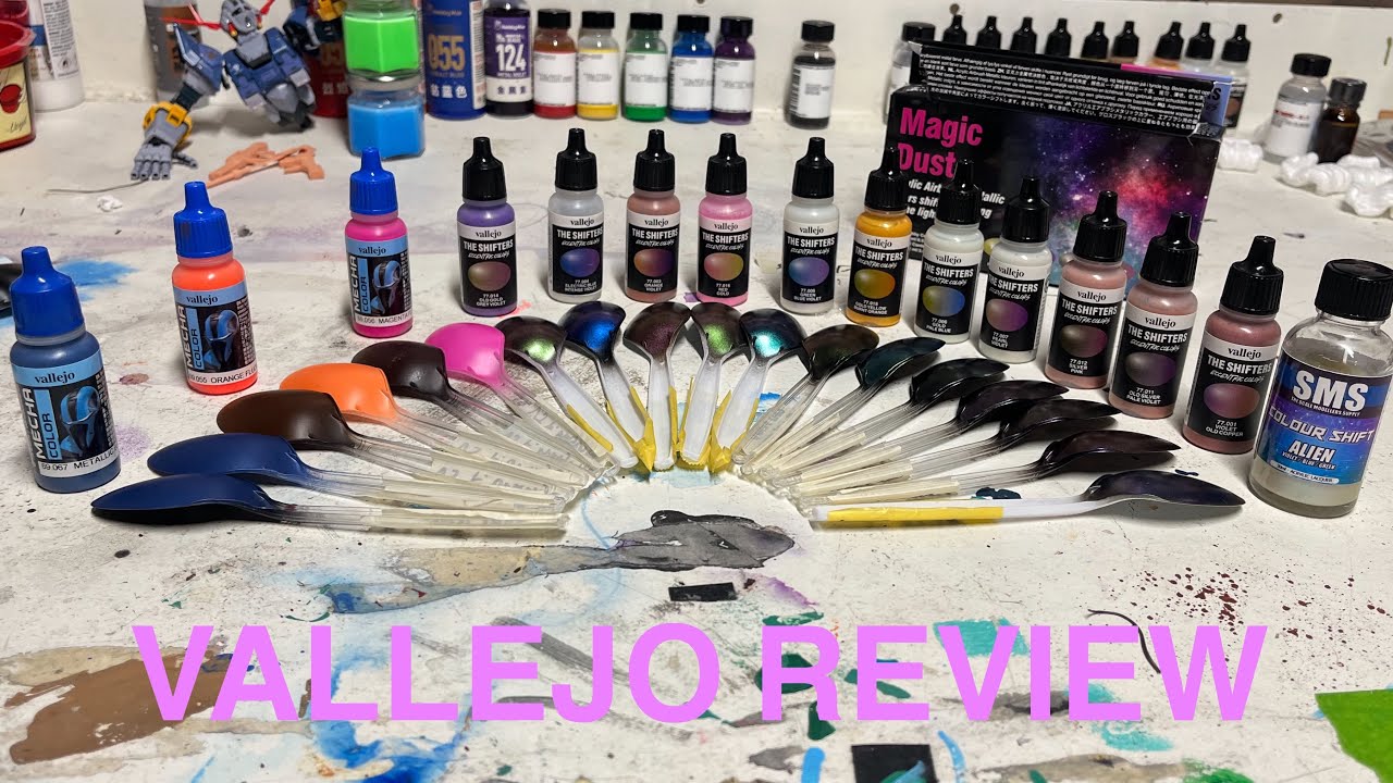 REVIEW: Vallejo color shift AB paint(space dust, magic dust) + BONUS PAINTS
