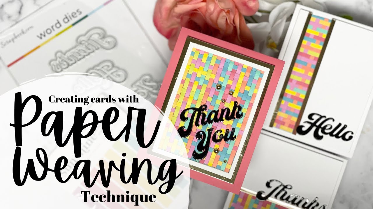 Use Cardstock Paper Strips to Create a Card - Woven Strips Card - Paper Weaving Technique
