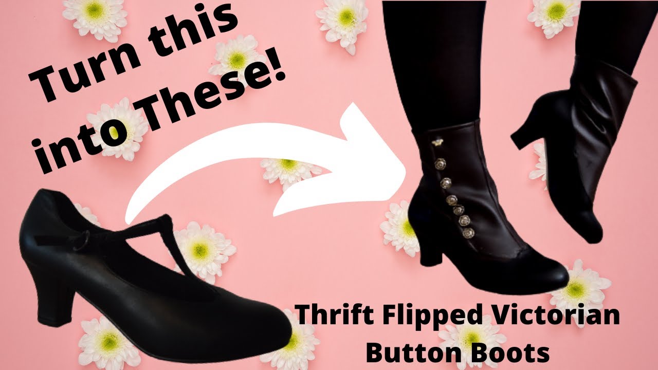 DIY Victorian Button Boots ~ A Shoe Thrift Flip