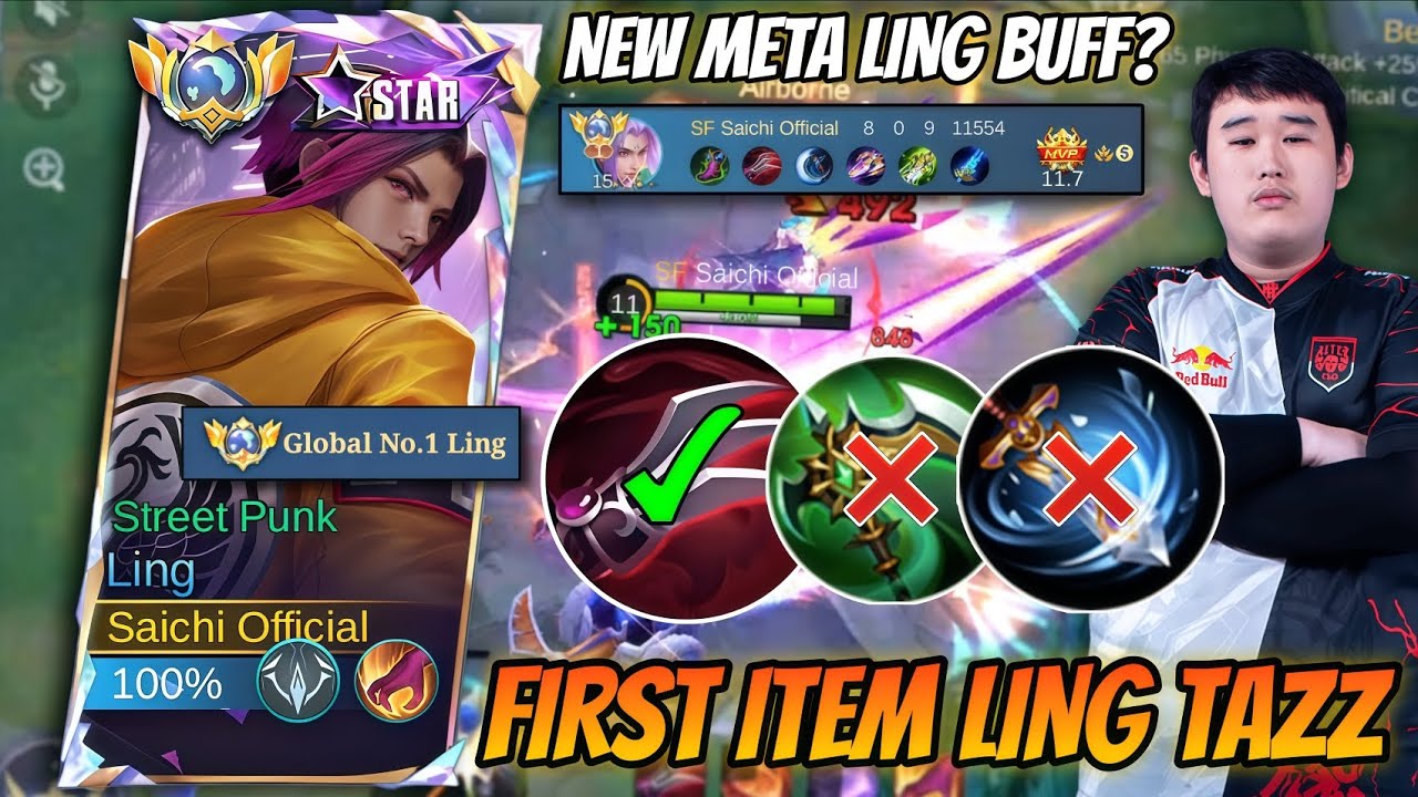 AKU MENCOBA FIRST ITEM LING DARI EVOS TAZZ !! LING BAKAL JADI META KARNA INI? MLBB