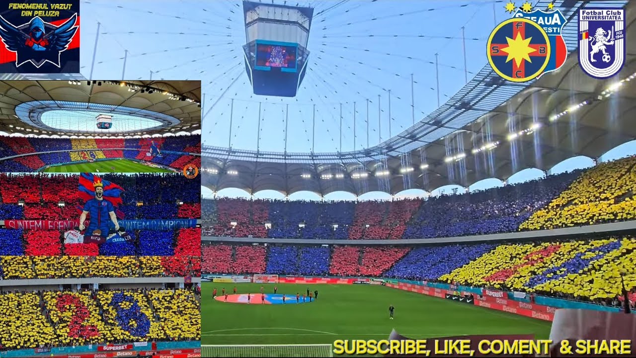 STEAUA Bucuresti(FCSB) 1-0 Craiova - rezumatul meciului si Coregrafia din Pleuza Nord - Campionii