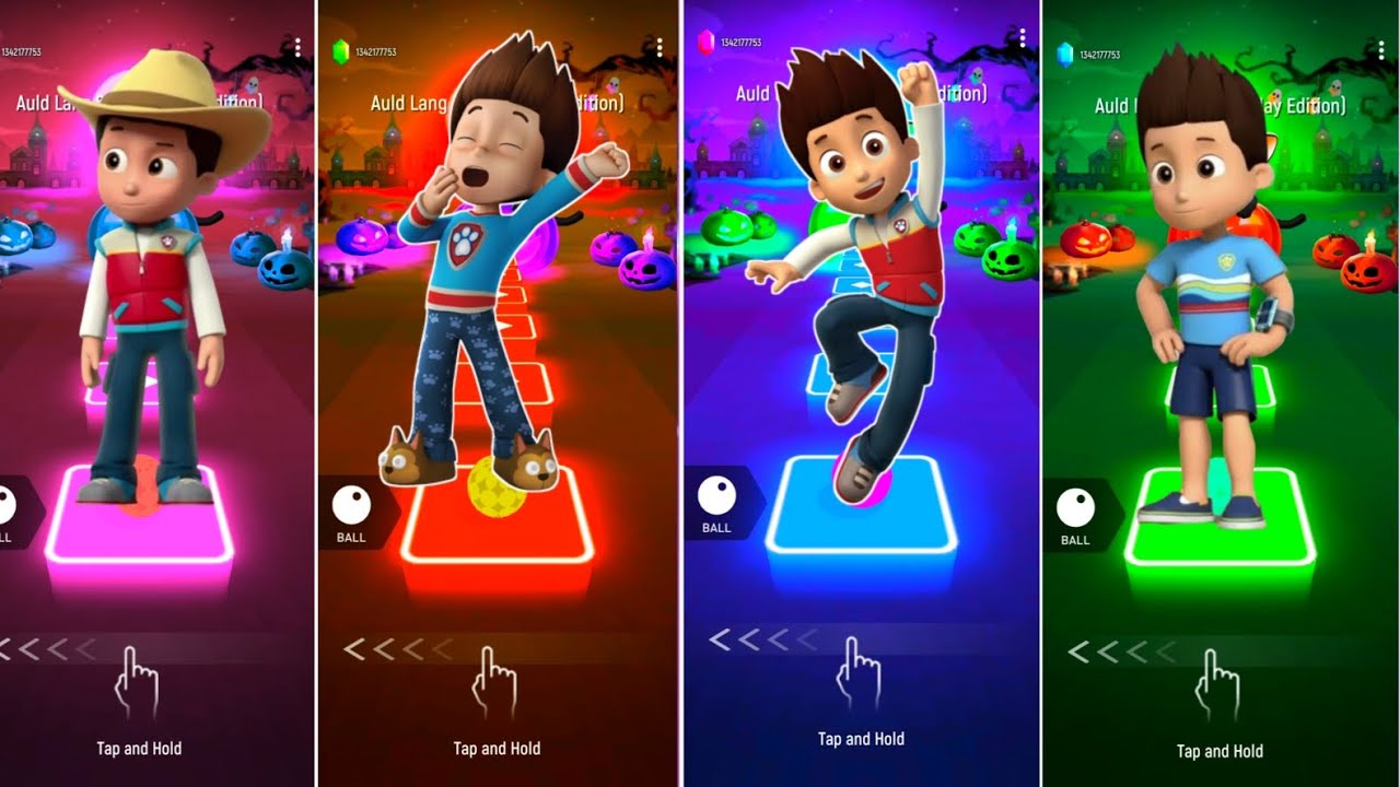 PawPatrol Ryder VS Rubble Paw Patrol VSPaw Patrol VS Marshall- Tiles Hop EDM Rush