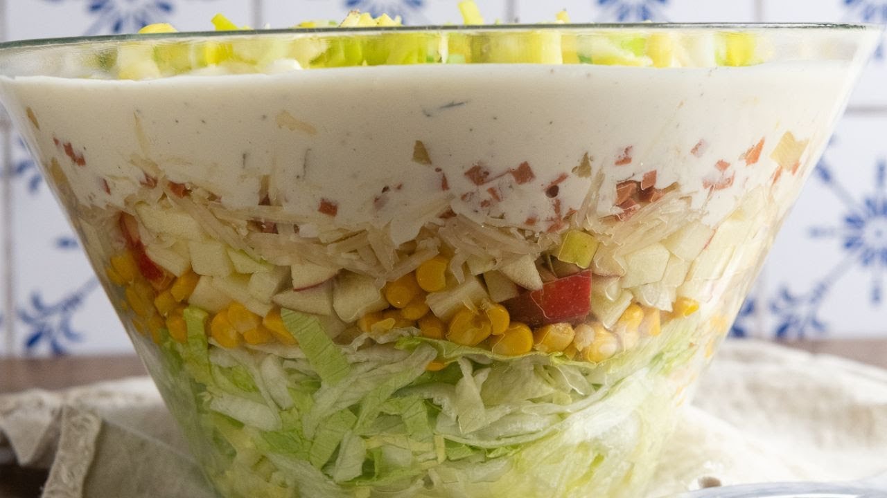 Vegetarischer Schichtsalat