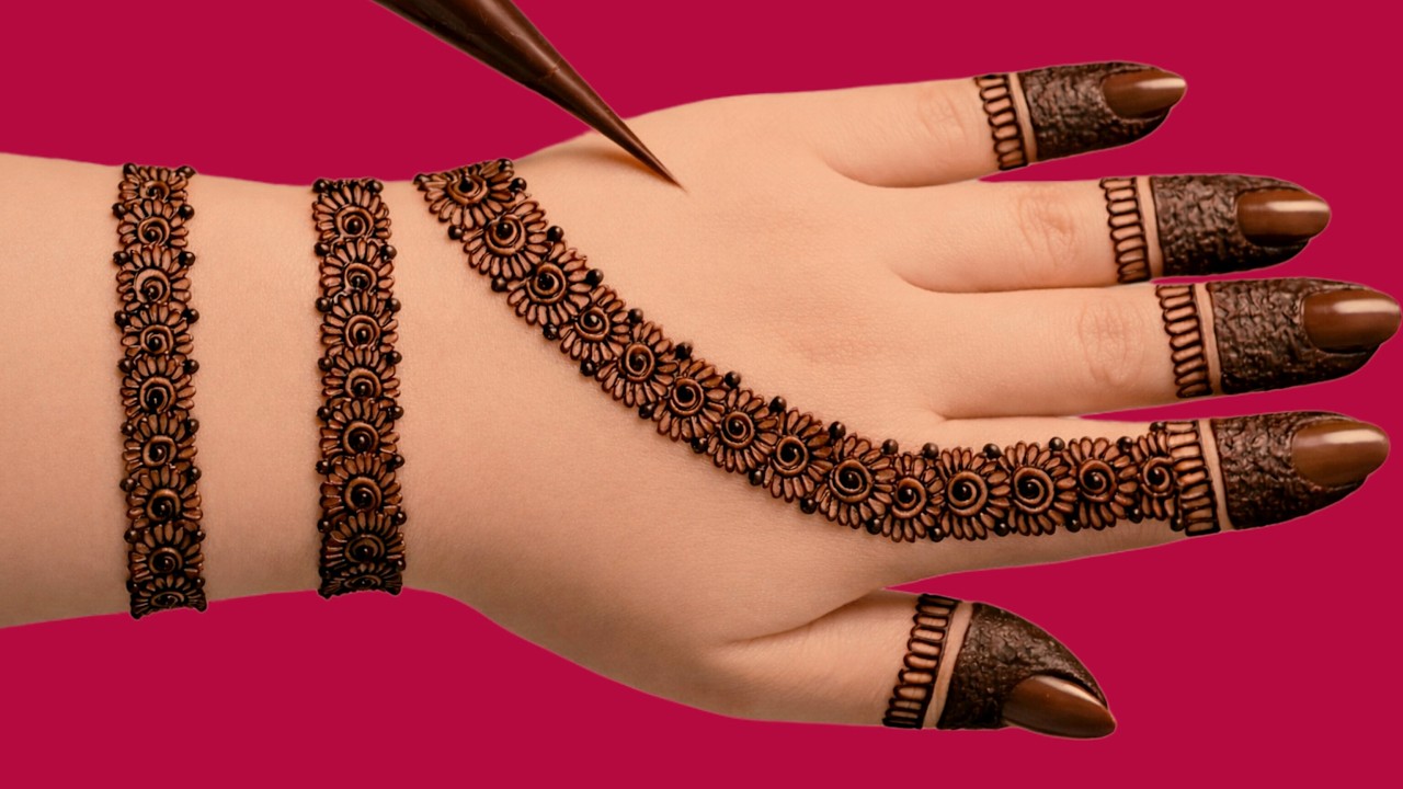 Very beautiful simple & trending mehndi design | so easy mehndi | mehandi ke design | henna