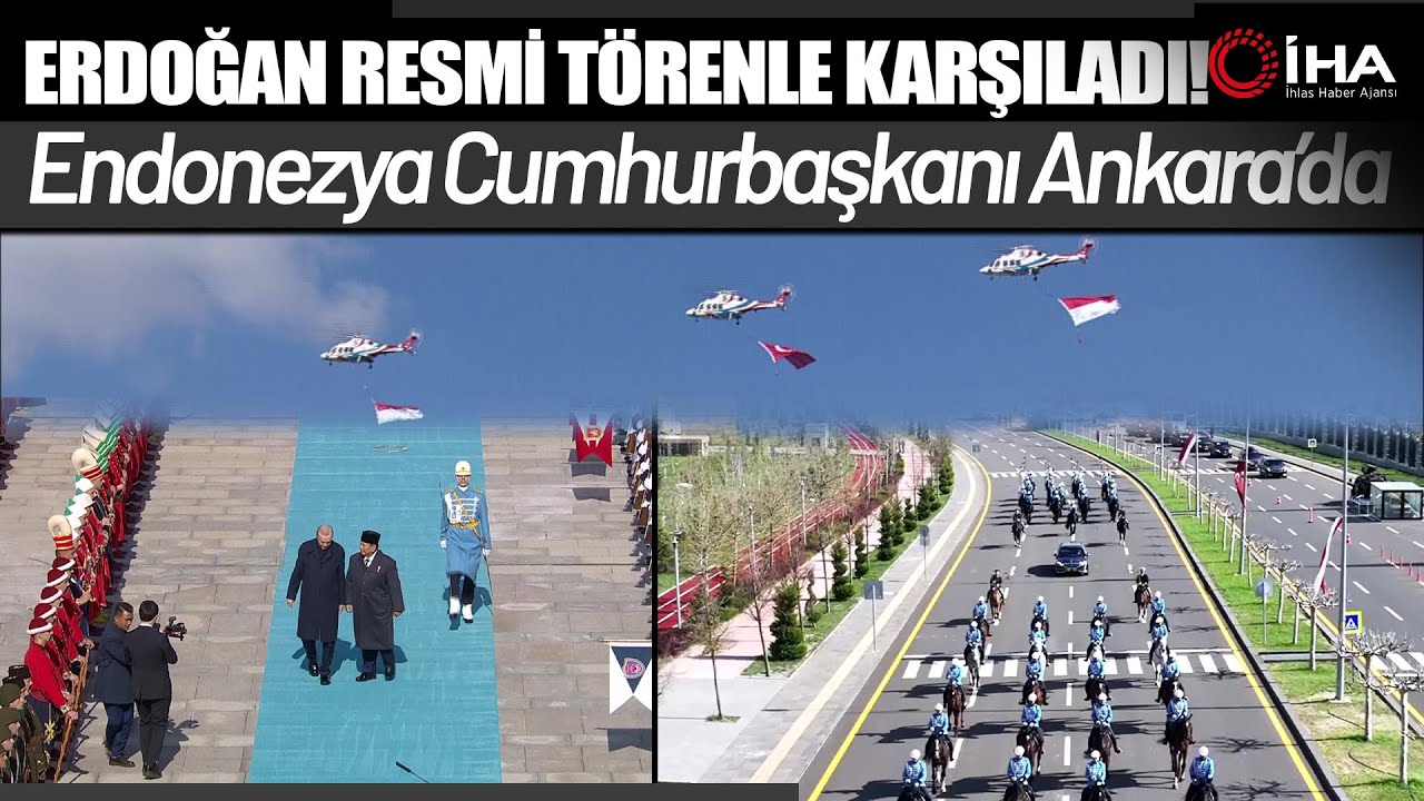 Endonezya Cumhurbaşkanı Prabowo Subianto'ya, Cumhurbaşkanlığı Külliyesi'nde Görkemli Karşılama!
