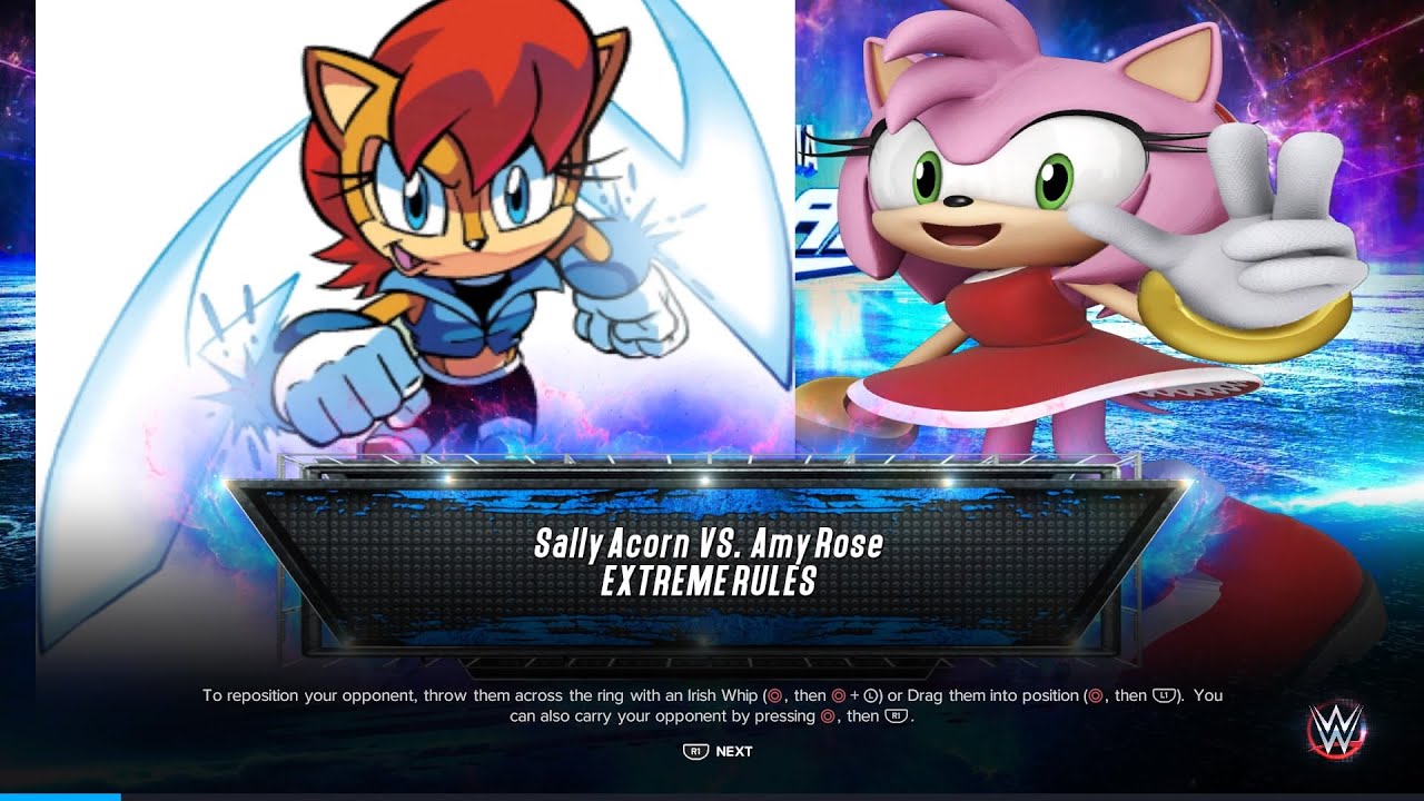 Season Preview (Via WWE 2K23): Sally Acorn Vs. Amy Rose In An Extreme Rules Match